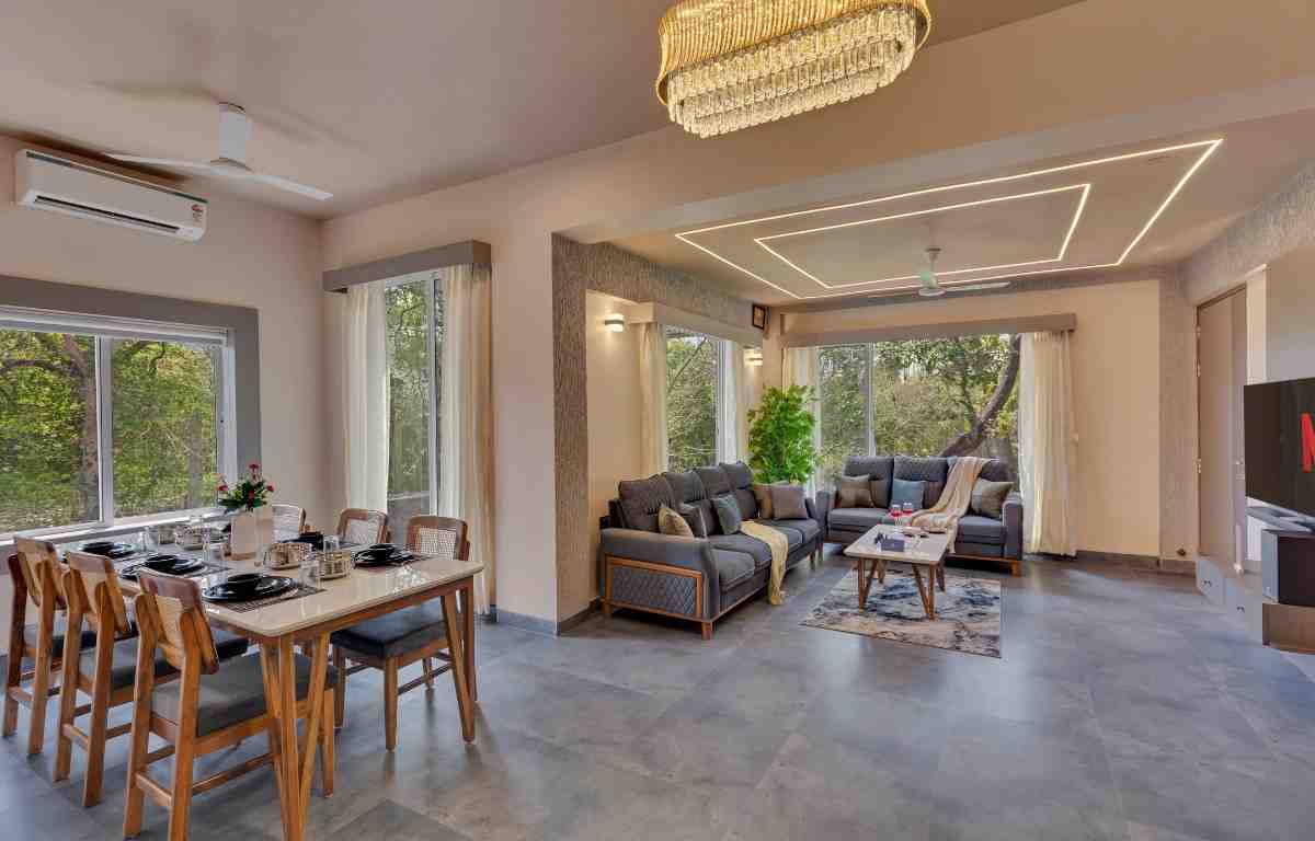 Open-air dining space